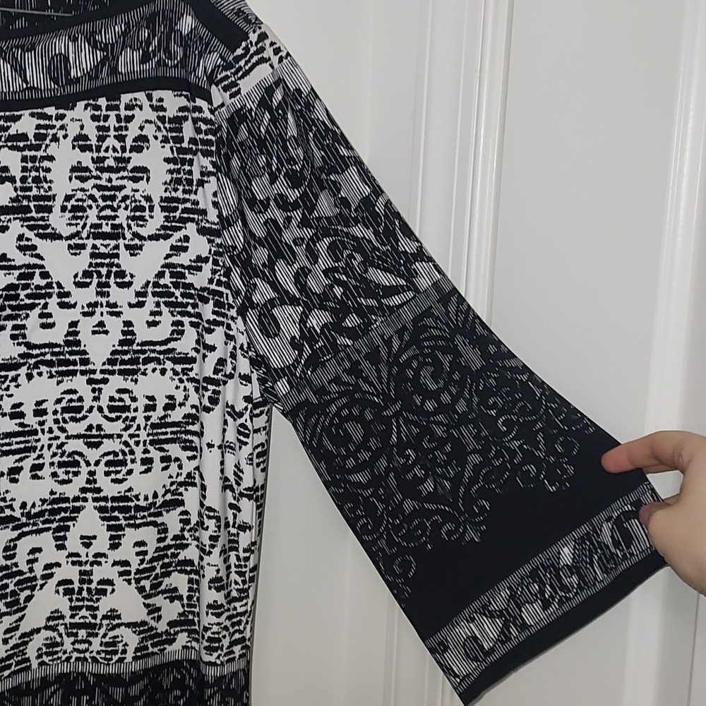 Chico's paisley casual formal lightweight midi dress - Picture 3 of 5
